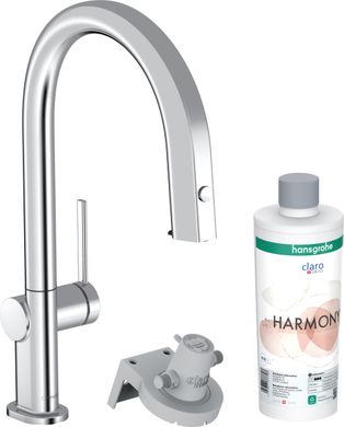 Змішувач Hansgrohe Aqittura M91 FilterSystem 210 1jet pull-out Sbox кухонний сет з Harmony Chrome 76800000, Хром