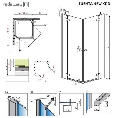 Душевая кабина Radaway Fuenta New KDD 100Lx80Rx200 384062-01-01L+384061-01-01R