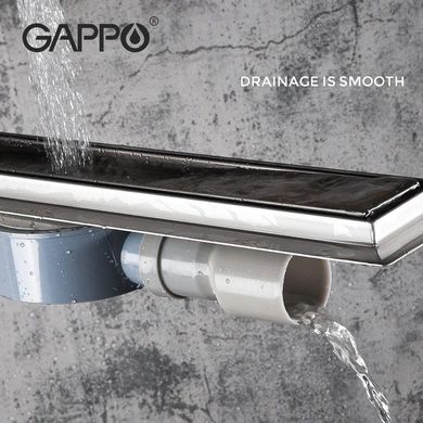 Душевой канал под плитку Gappo G88007-4, 70х800 мм, нержавеющая сталь
