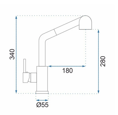 Смеситель для кухни Rea Troy Nikiel Brushed REA-B6301, Никель