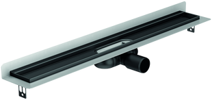 Канал з вертикальним фланцем ACO ShowerDrain C Black 9010.91.26 (1085 мм), низький сифон