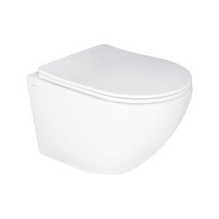 Унитаз подвесной Qtap Jay безободковый Ultra Quiet с сиденьем Soft-close QT07335177W, Белый