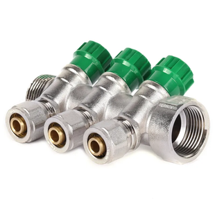 Коллектор вентильный с фитингом Koer KR.1124-3 1&rdquo;x3 ways KR2833