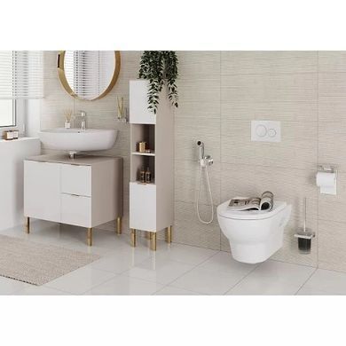 Набір гігієнічного душу (запірний вентиль) Hansgrohe S EcoSmart+ на змішану воду MattWhite 29232700, Білий матовий