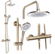 Душевая система Rea Foss Clif brushed gold REA-P3913