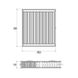 Радиатор стальной Aquatronic 22-К 500x1000 боковое подключение, Белый