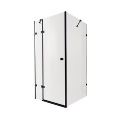 Душевая кабина Qtap Capricorn BLA1099SC6 90x90 см, стекло Clear 6 мм, покрытие CalcLess без поддона, Черный, Универсальная, прозрачный