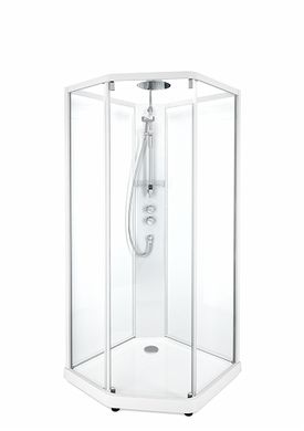 Душевая кабина Ido Showerama 10-5 90x90 558.124.00.1, Хром, прозрачный, хром