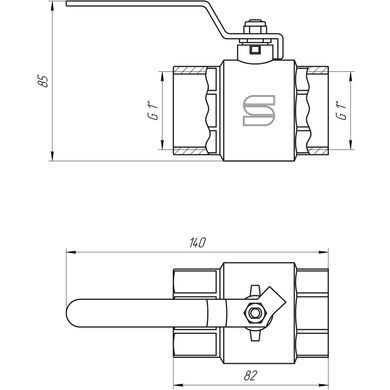 Кран шаровый прямой Selba 1&Prime; ВВ КР SL1506