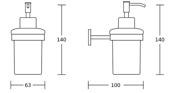 Дозатор для жидкого мыла Mexen Zoja хром MEX-70191388-00, Хром