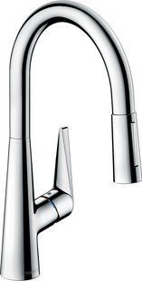 Смеситель для кухни Hansgrohe Talis M51 200 2jet с вытяжным изливом хром 72813000, Хром