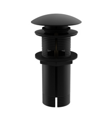 Донный клапан для раковины Kohlman click-clack Black с переливом EB, Черный матовый