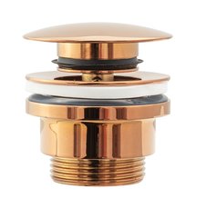 Донный клапан для умывальника Rea click-clack L.rose gold розовое золото REA-A533A, Теплый закат