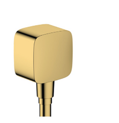 Шланговое подсоединение Hansgrohe FixFit E с обратным клапаном Polished Gold Optic 26457990, Золотой