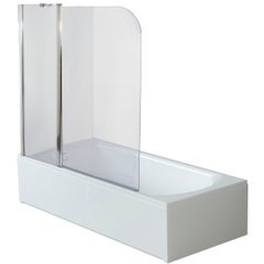 Шторка для ванной Bravo Enza 120T 000023253, Универсальная, прозрачный, хром