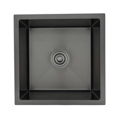 Кухонная мойка Gappo GS4444-6 встроенная 440x440 мм, нержавеющая сталь, поверхность PVD, Черный