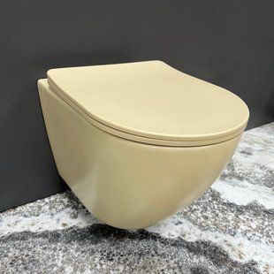 Подвесной унитаз VBI Vulcano beige matt VBI-020408, Бежевый
