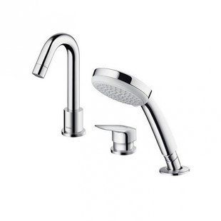 Змішувач Hansgrohe Logis врізний на край ванни на 3 отвори 71313000, Хром