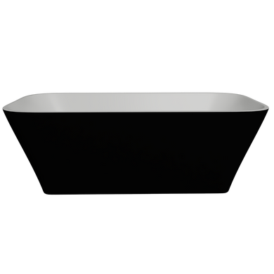 Ванна отдельностоящая матовая Amidicon Atlant 160x75 черная из литого камня ATLANT_160_BLACK_MAT, Черный матовый