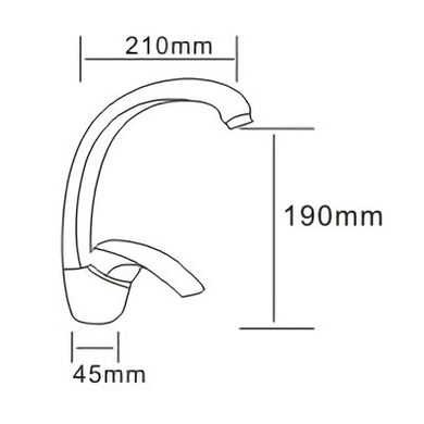 Змішувач для кухні RJ Baron хром RBZ014-8T, Хром