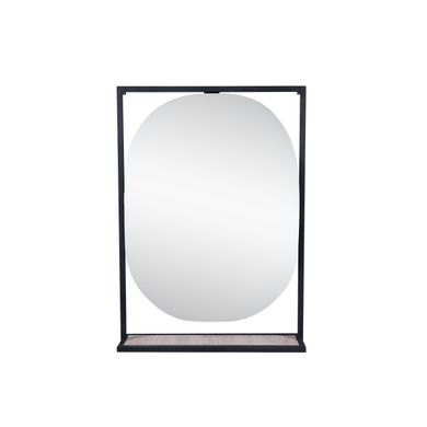 Зеркало Qtap Taurus 800х850х140 Black/Whitish oak с LED-подсветкой QT2478ZP600BWO, Черный