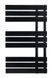 Дизайнерский полотенцесушитель Arttidesign Antibes 9/820 чёрный матовый, Черный матовый