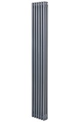 Вертикальный дизайнерский радиатор отопления Arttidesign Bari II 6/1800 серый матовый, Серый