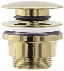 Донный клапан для умывальника Rea click-clack L.gold золотой REA-A2360, Золотой