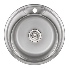 Кухонна мийка Lidz 490-A Satin 0,6 мм (LIDZ490A06SAT160), Satin