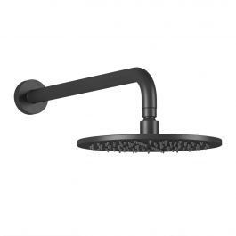 Верхний душ Paffoni Syncro Quadro &Oslash;225xh8 мм с держателем 400 мм black matt ZSOF074NO + ZSOF034NO, Черный матовый