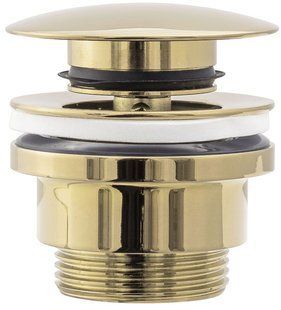 Донний клапан для умивальника Rea click-clack L.gold золотий REA-A2360