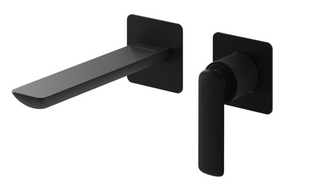 Змішувач для умивальника Kohlman Experience Black Matt + Box прихованого монтажу QW180EB, Чорний матовий