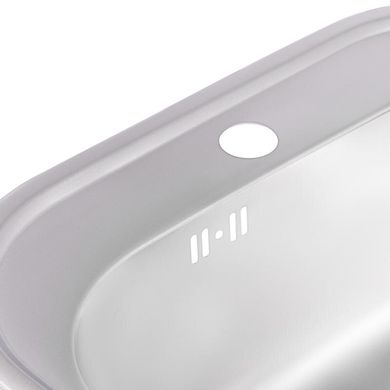 Кухонна мийка Qtap 4947 Satin 0,8 мм (QT4947SAT08), Нержавіюча сталь