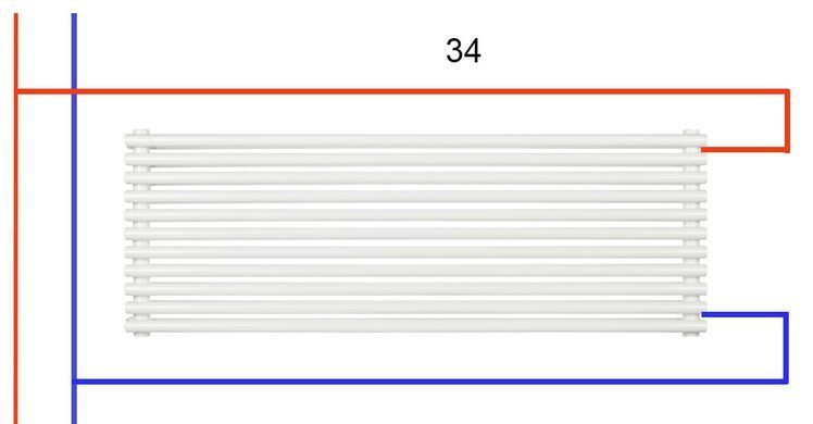 Дизайнерський радіатор горизонтальний Betatherm Praktikum 2 H-425 мм, L-1000 мм бічне підключення PH 2140/11 9005М 34, Чорний матовий