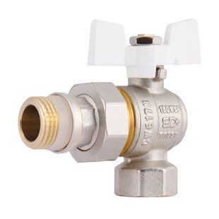 Кран шаровый с американкой SD c антипротечкой угловой 1/2 PN40 конус SD901NW15PN40