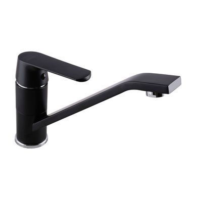 Змішувач для кухні Globus Lux Laguna GLA-0203Q-10-BB, Чорний матовий