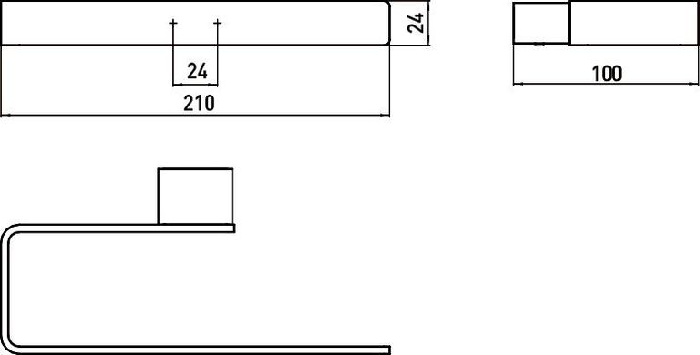 Тримач для рушника Emco Loft Black 0555 133 00, Чорний