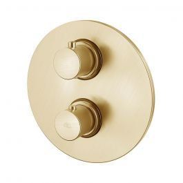Термостат для душа на 3 потребителя Paffoni Light honey gold brushed LIQ019HGSP, Золотой