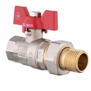 Кран шаровый прямой с американкой Solomon 1/2&Prime; усиленный 0021042