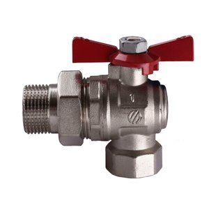 Кран кульовий кутовий з американкою Arco 1&Prime; Sena 154305