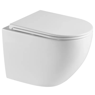 Унітаз підвісний Mixxus Premium Ellipse-0303-R 520x365x360 мм, система змиву Rimless MP6463, Білий