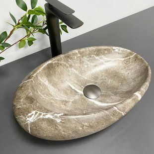 Умывальник VBI Vicenza brown stone matt накладной VBI-014802, Коричневый