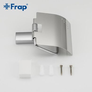 Держатель для туалетной бумаги Frap F1803, белый/хром, Хром