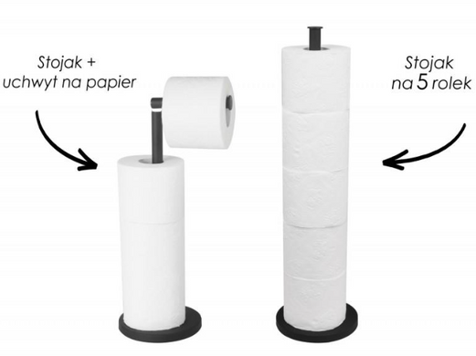 Стойка держатель для туалетной бумаги Yoka SP4 black P.SP4-BLK, Черный матовый