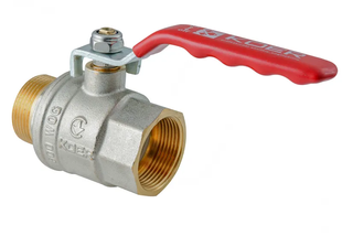 Кран кульовий ГШВ Koer Extreme KE.215-20 - 3/4" FM ручка "важіль" червона KR5751