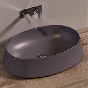Умивальник Simas Sharp 60x42 см Moka matt SH04MO (matt), Коричневий