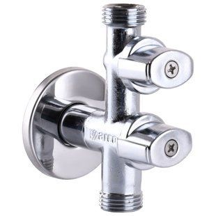 Кран шаровой угловой двойной Arco 1/2&Prime;х1/2&Prime;х1/2&Prime; COMB15MAC 000019853
