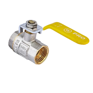 Кран кульовий Waterpro WP602-15FFL-Y - 1/2" Ffl Ггв Yellow, ручка "важіль" жовта WP2929