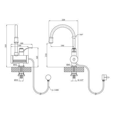 Проточный водонагреватель Kroner KRM Volt-CW091 с дисплеем CV020401