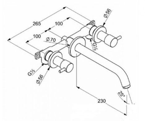 Змішувач для умивальника Kludi Bozz 381460576, Хром